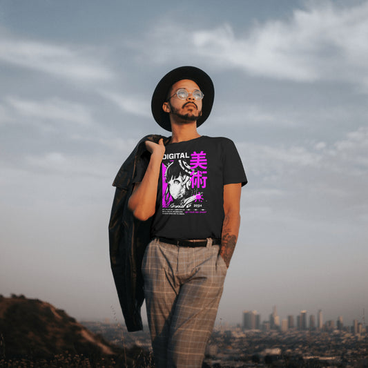 Retro Anime Girl - Organic Shirt