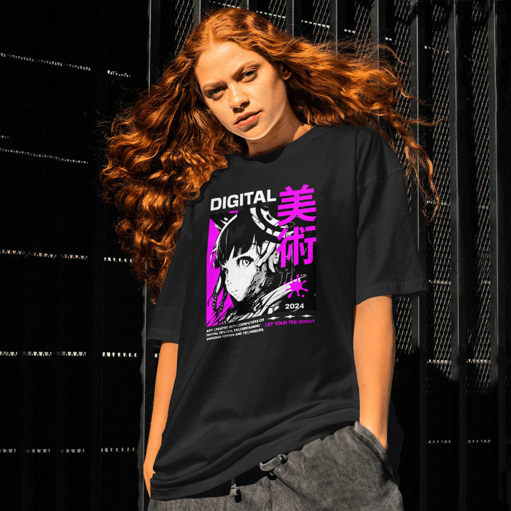 Retro Anime Girl - Organic Shirt