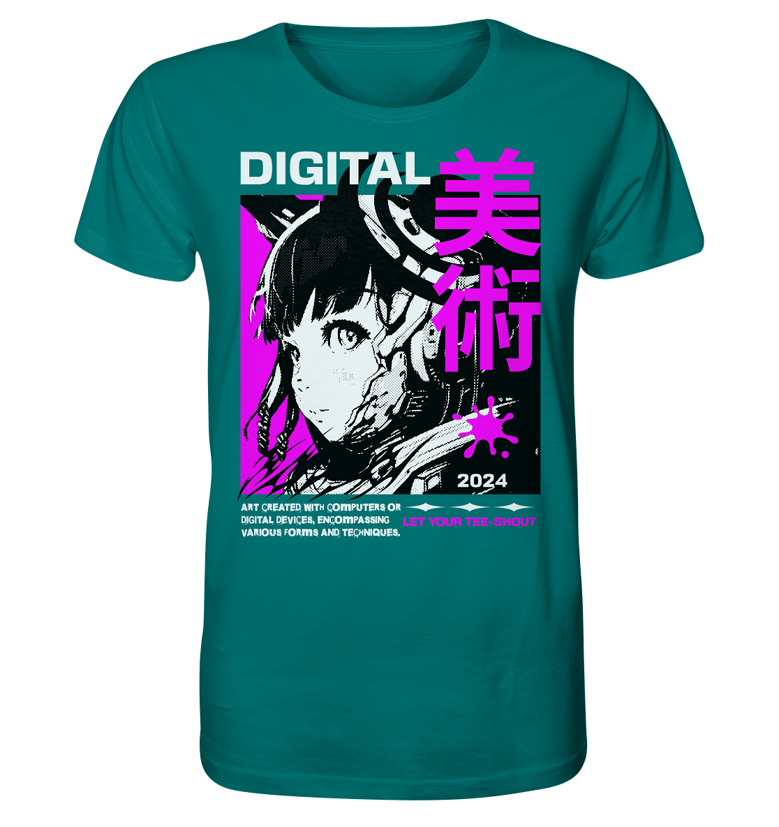 Retro Anime Girl - Organic Shirt