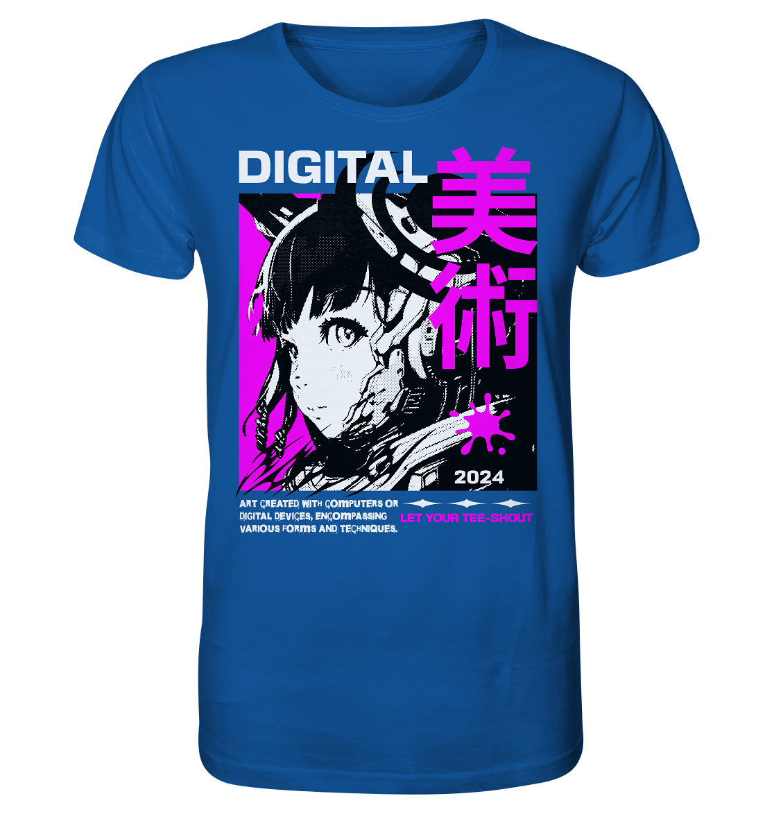 Retro Anime Girl - Organic Shirt
