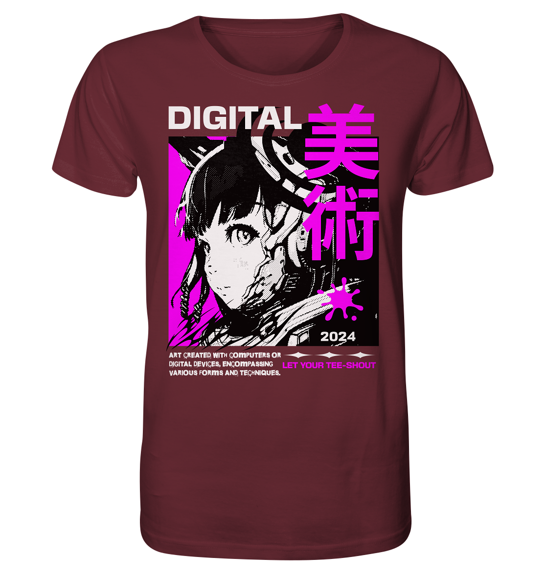 Retro Anime Girl - Organic Shirt