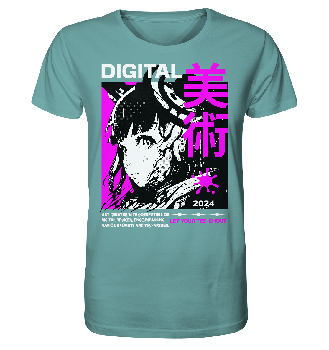 Retro Anime Girl - Organic Shirt