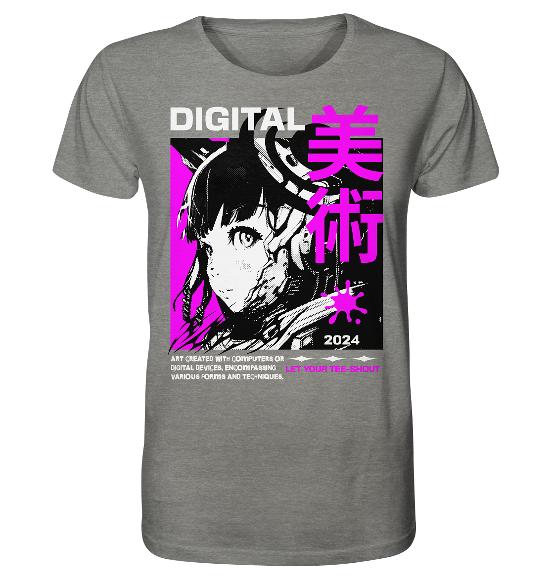 Retro Anime Girl - Organic Shirt