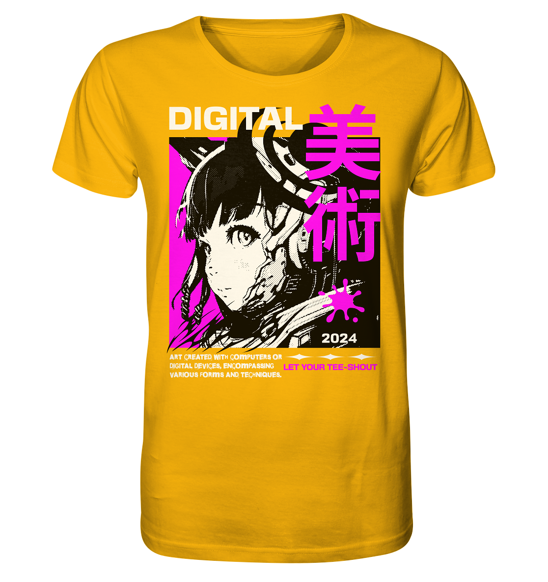 Retro Anime Girl - Organic Shirt