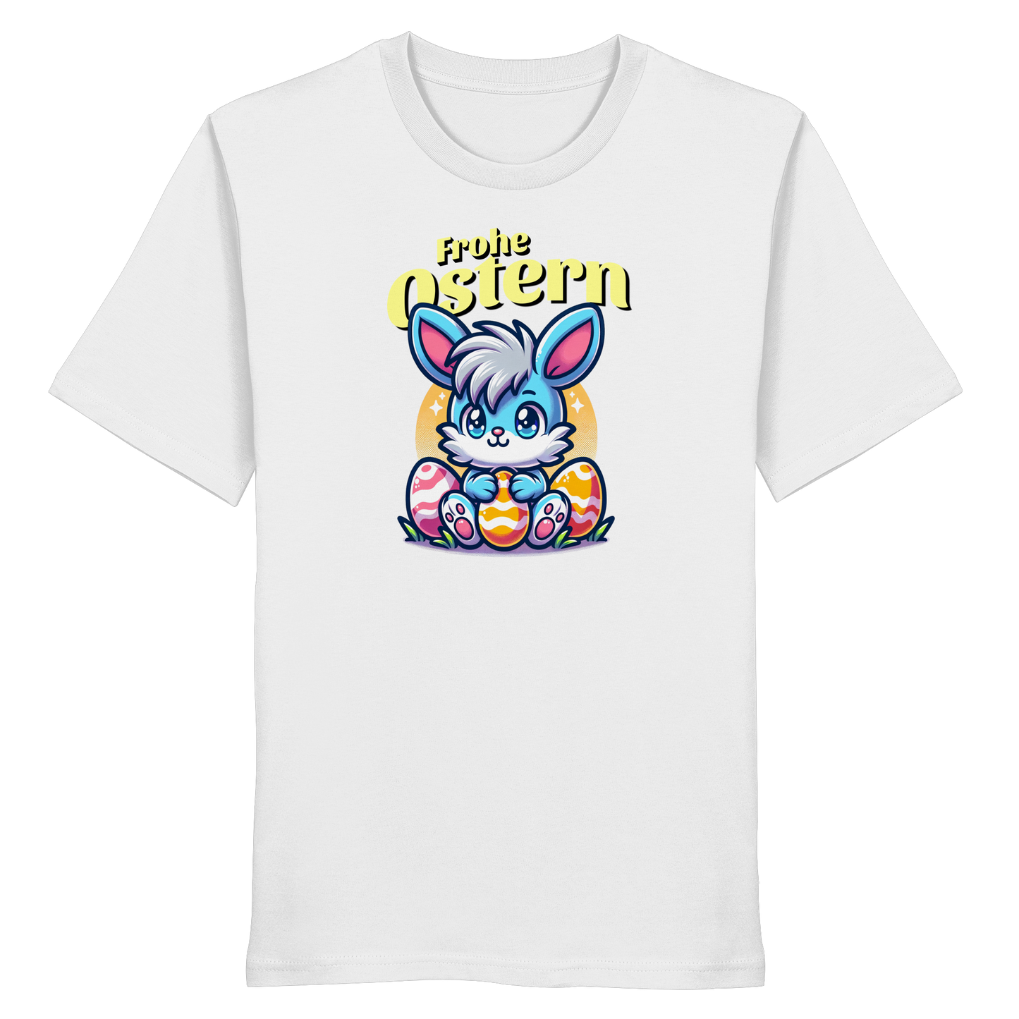 Frohe Ostern Blue Bunny - Organic Shirt