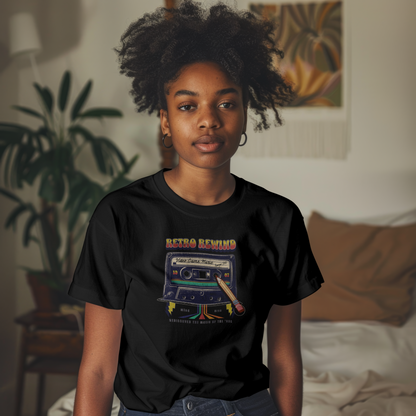 Cassette Tape Retro Rewind - Organic Shirt