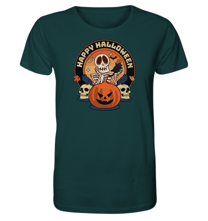 Halloween - Skull and Pumpkin - Organic Shirt