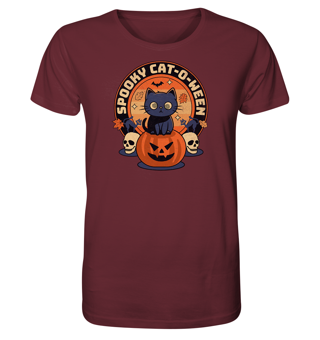 Halloween Cat & Pumpkin - Organic Shirt