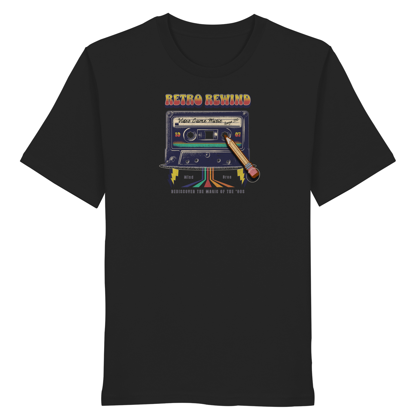 Cassette Tape Retro Rewind - Organic Shirt