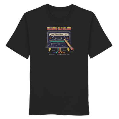 Cassette Tape Retro Rewind - Organic Shirt