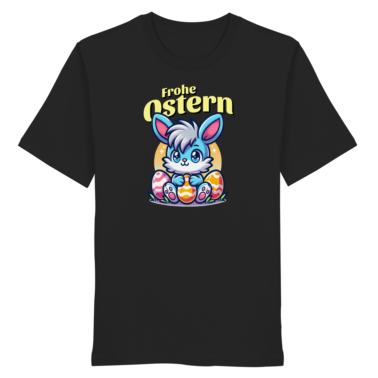 Frohe Ostern Blue Bunny - Organic Shirt
