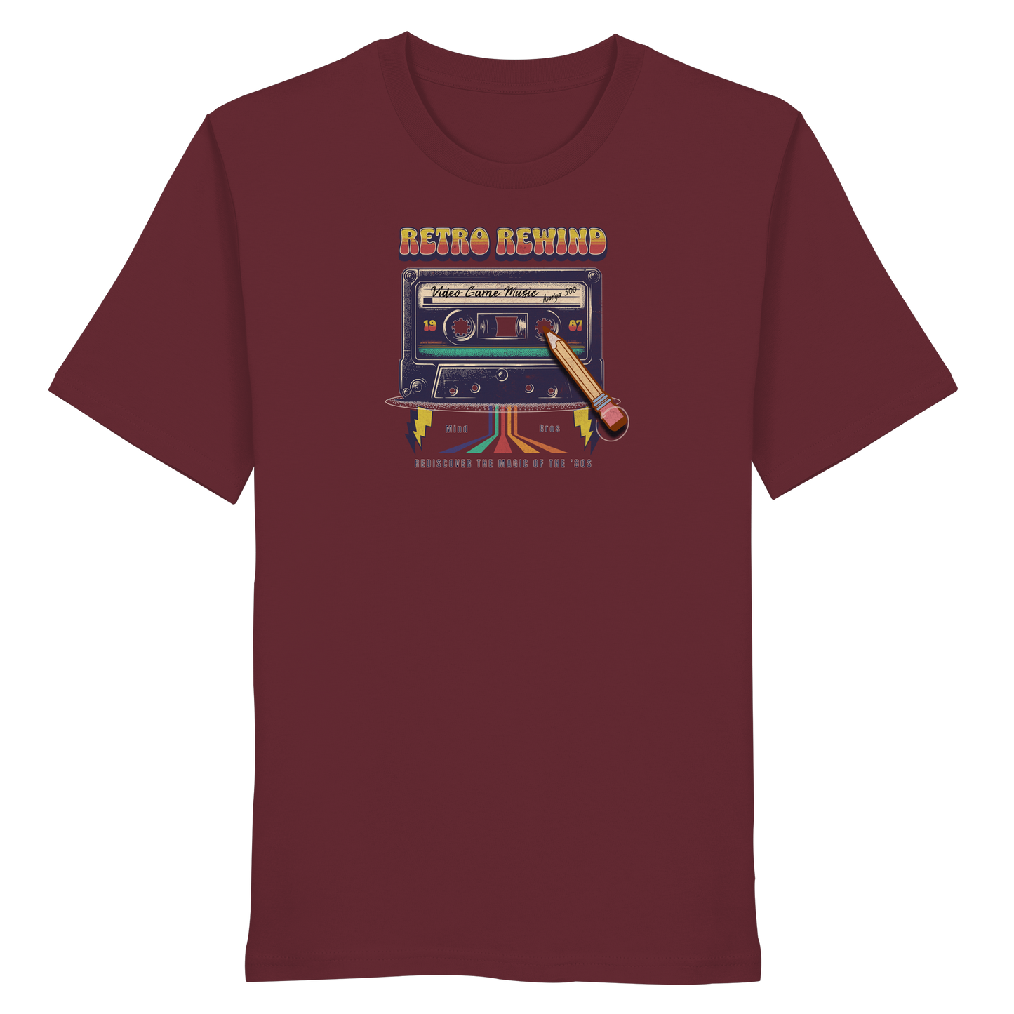 Cassette Tape Retro Rewind - Organic Shirt