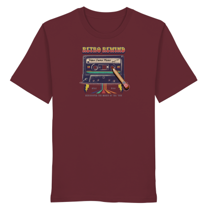 Cassette Tape Retro Rewind - Organic Shirt
