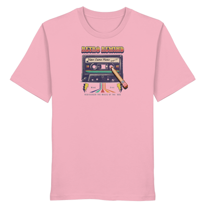 Cassette Tape Retro Rewind - Organic Shirt