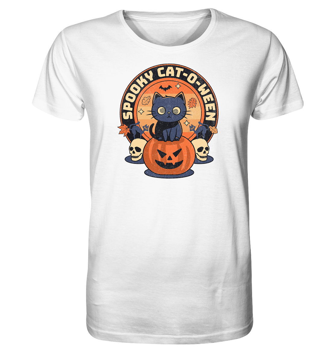 Halloween Cat & Pumpkin - Organic Shirt