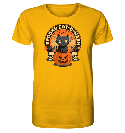 Halloween Cat & Pumpkin - Organic Shirt