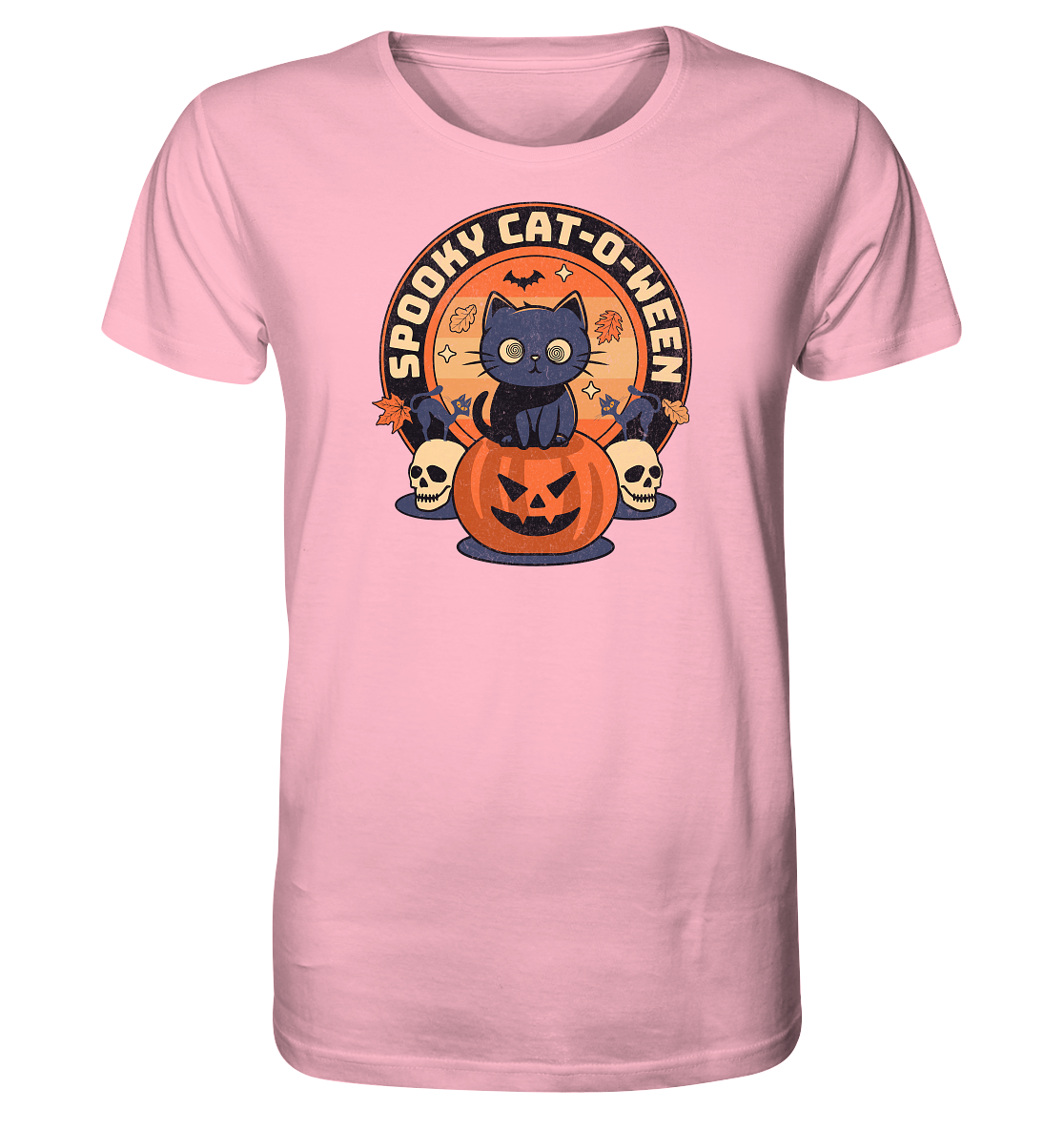 Halloween Cat & Pumpkin - Organic Shirt