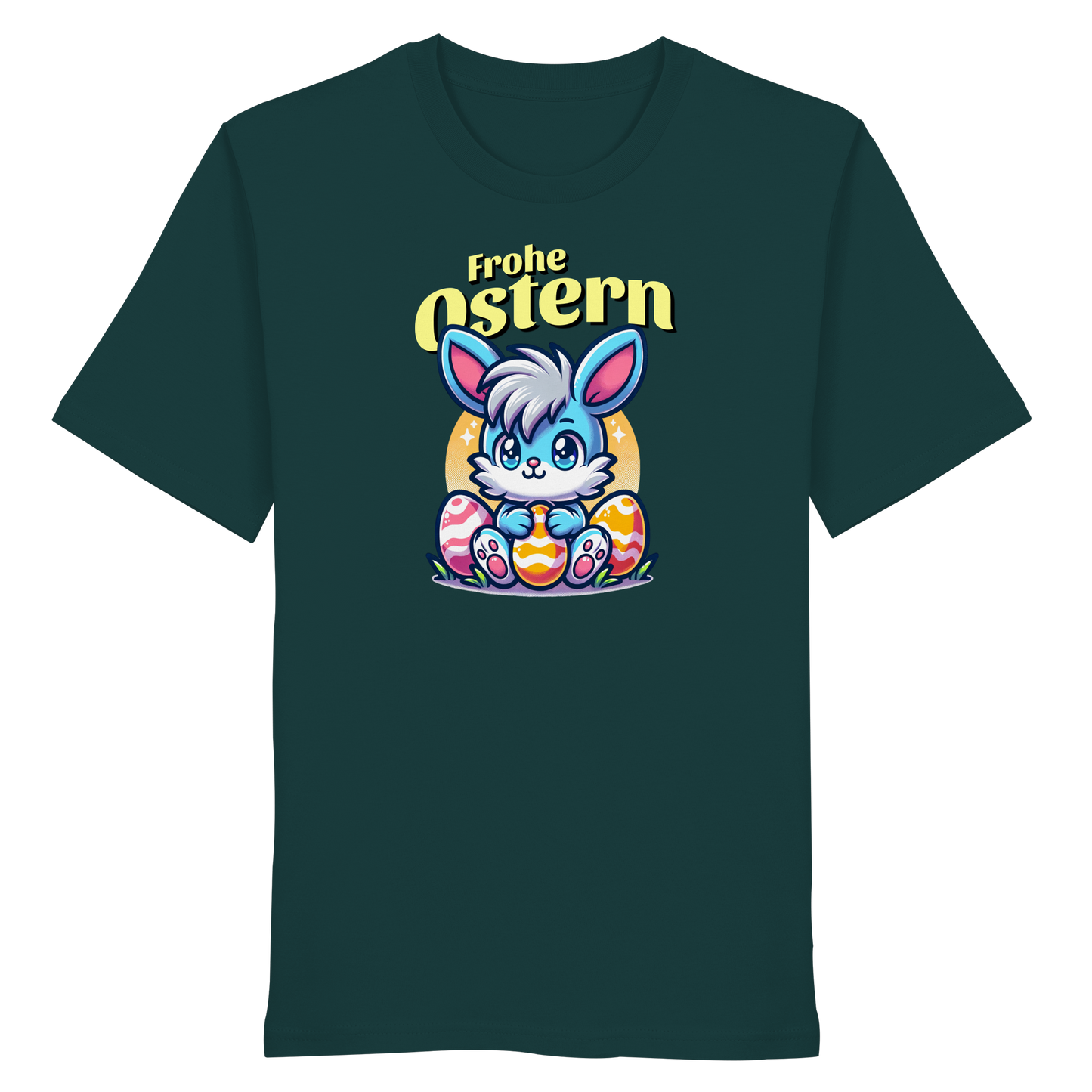 Frohe Ostern Blue Bunny - Organic Shirt