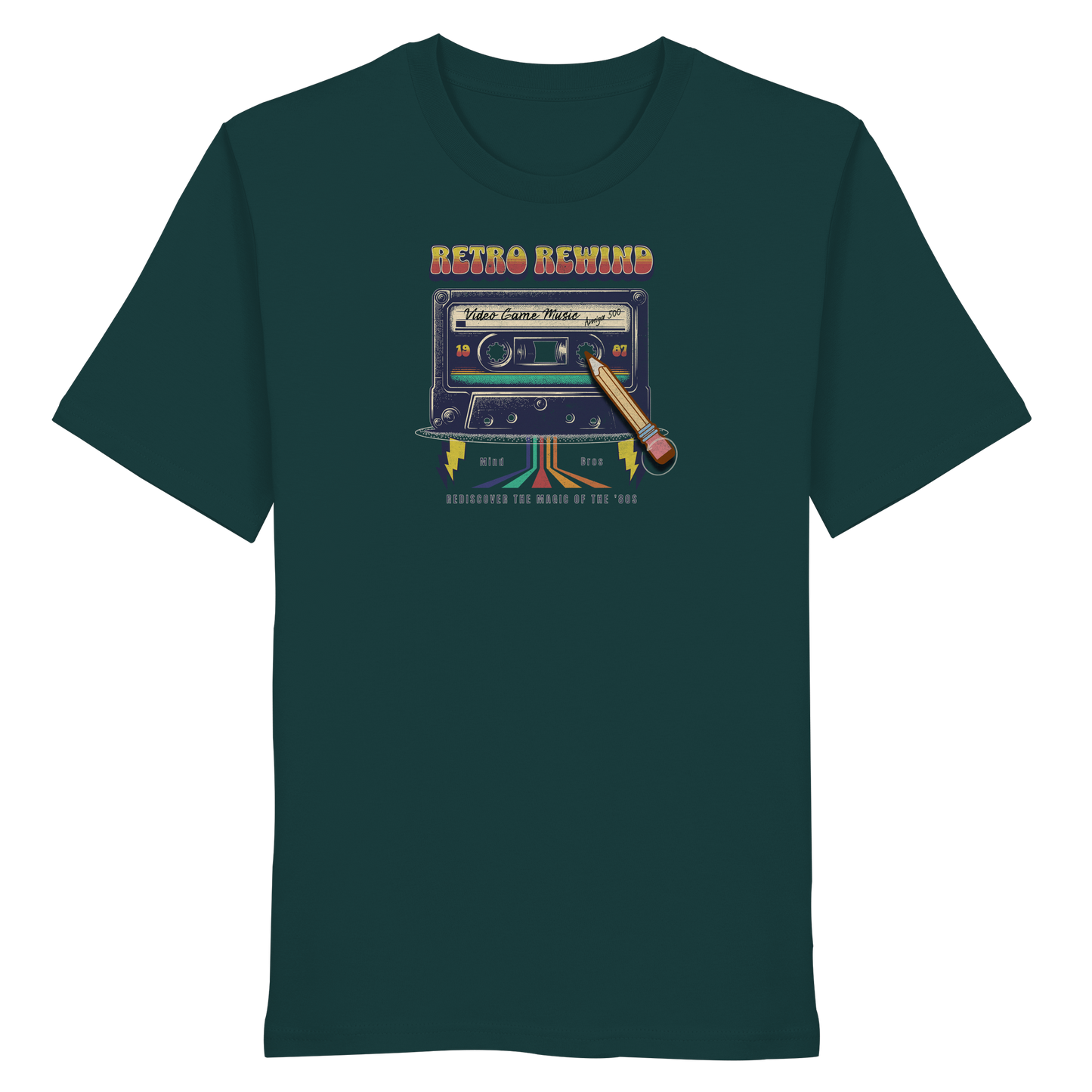 Cassette Tape Retro Rewind - Organic Shirt