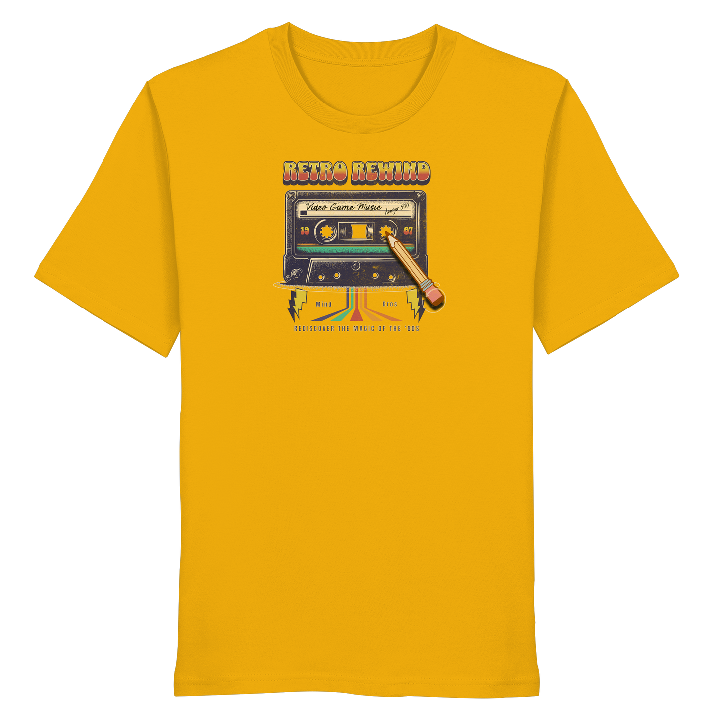 Cassette Tape Retro Rewind - Organic Shirt