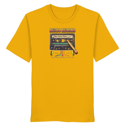 Cassette Tape Retro Rewind - Organic Shirt