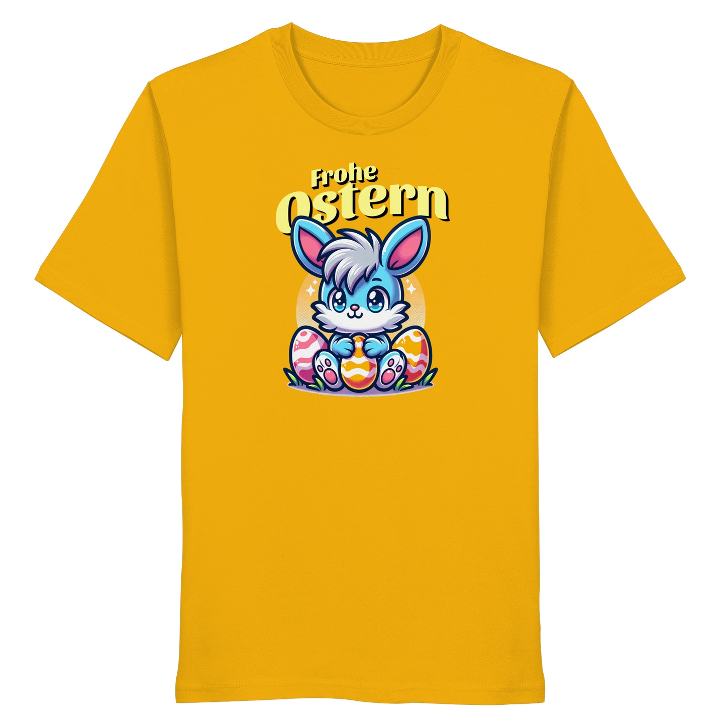 Frohe Ostern Blue Bunny - Organic Shirt